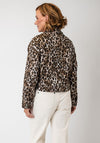 Monari Leopard Print Denim Jacket, Beige Multi