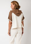 Monari Lace Detail Short Sleeve Jacket, Cream Multi