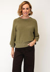 Monari Lurex Knit Sweater, Green