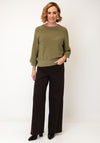 Monari Lurex Knit Sweater, Green