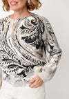 Monari Knitted Abstract Print Jumper, Grey
