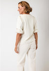 Monari Rhinestone Graphic Sweatshirt, Cream