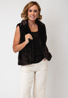 Monari Faux Fur Gilet, Brown