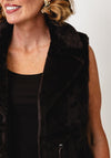 Monari Faux Fur Gilet, Brown