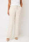 Monari Patch Pocket Wide Leg Trousers, Cream