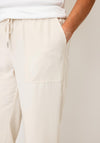 Monari Patch Pocket Wide Leg Trousers, Cream
