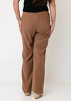 Monari Elasticated Waist Wide Leg Trousers, Tan