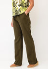 Monari Wide Leg with Patch Pocket Detail Trousers, Green