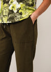 Monari Wide Leg with Patch Pocket Detail Trousers, Green