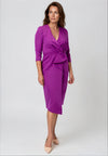 Moncho Heredia Faux Wrap Pencil Dress, Purple