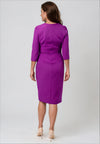 Moncho Heredia Faux Wrap Pencil Dress, Purple