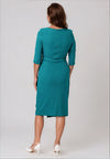 Moncho Heredia Faux Wrap Pencil Midi Dress, Green