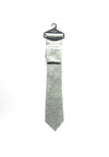 Montagu Leafy Abstract Print Tie & Pocket Square Set, Mint