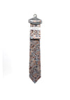 Montagu Autumn Floral Print Tie & Pocket Square Set, Rust Multi