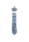 Montagu Jacquard Print Tie & Pocket Square Set, Ice Blue