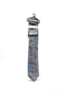 Montagu Jacquard Print Tie & Pocket Square Set, Blue & Taupe