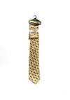 Montagu Geo Diamond Print Tie & Pocket Square Set, Yellow & Blue