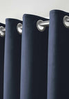 Laurence Llewelyn Bowen Velvet Black Out Eyelet Curtains, Navy
