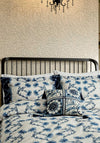 Morris & Co Scrolling Carnation Printed Duvet Cover Set, Indigo & Ivory