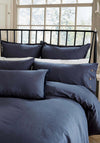 Morris & Co Linen Blend Standard Pillowcase, Blue