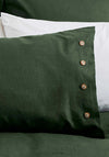 Morris & Co Linen Blend Standard Pillowcase, Green