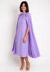 Moskada Mimosa Cape Sleeve Midi Dress, Purple