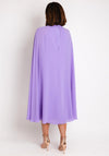 Moskada Mimosa Cape Sleeve Midi Dress, Purple