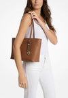 MICHAEL Michael Kors Quinn Pebbled Leather Medium Tote Bag, Tan