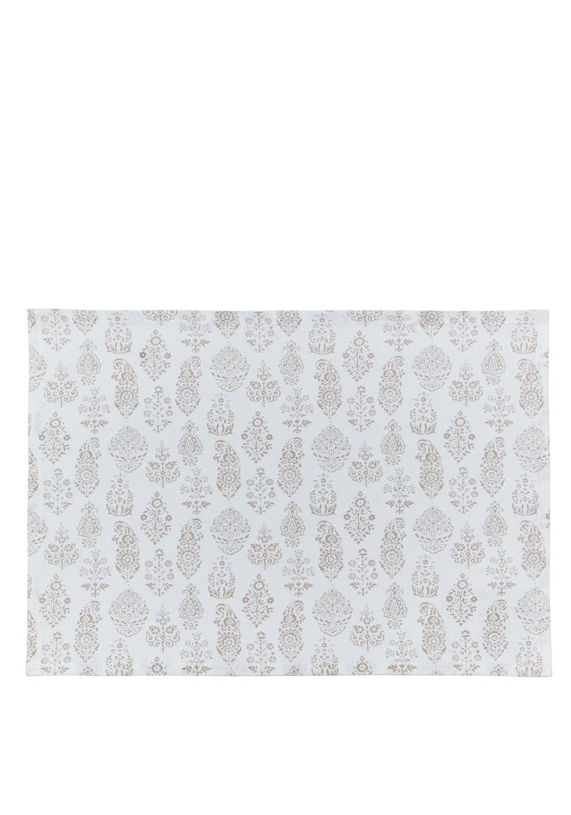 Murmur Aria Paisley Print Placemat, Beige