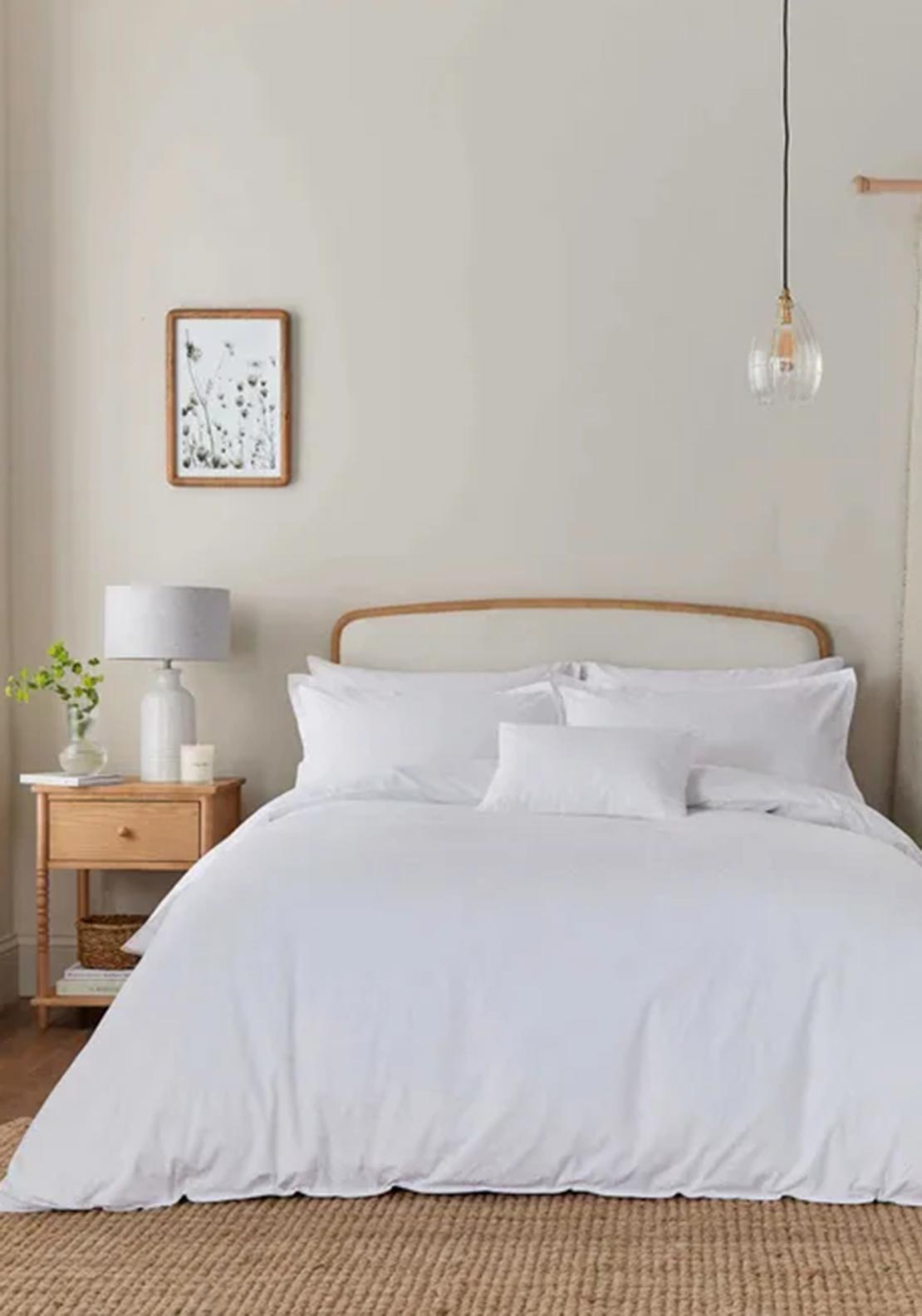 Murmur Bea Floral Embroidered Duvet Set, White