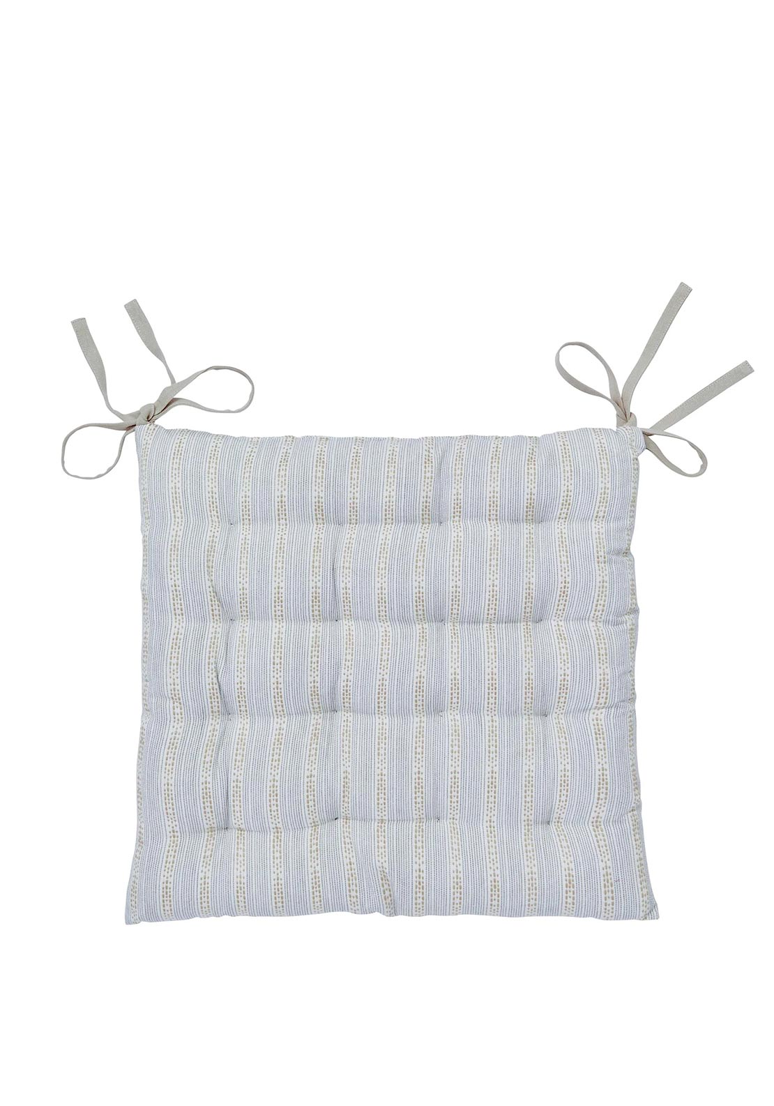 Murmur Clodagh Striped Seat Pad, Grey and Beige