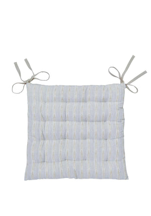 Murmur Clodagh Striped Seat Pad, Grey and Beige