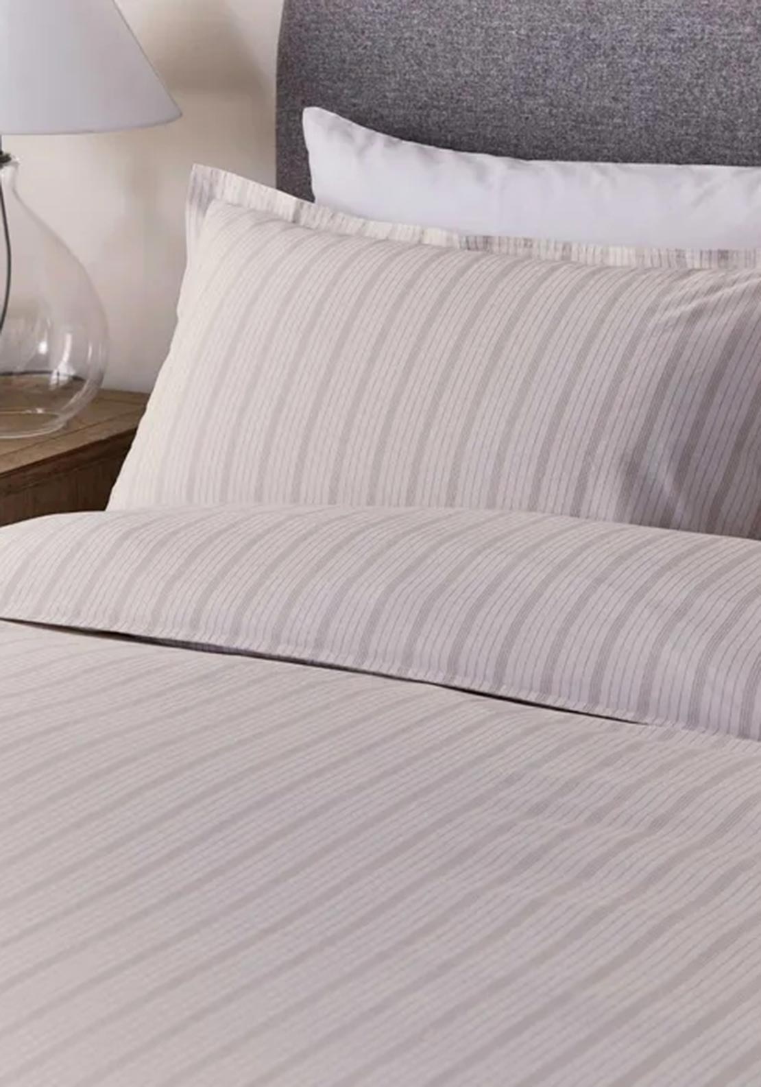 Murmur Juno Striped Duvet Set, Beige