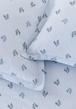 Murmur Thalia Striped Leaf Duvet Set, Ballintoy Blue