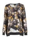 My Soul Abstract Print Top, Black Multi