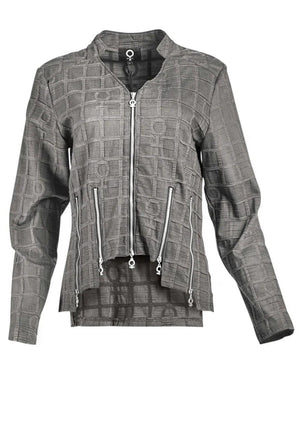 My Soul Textured Geometric Jacket, Grey