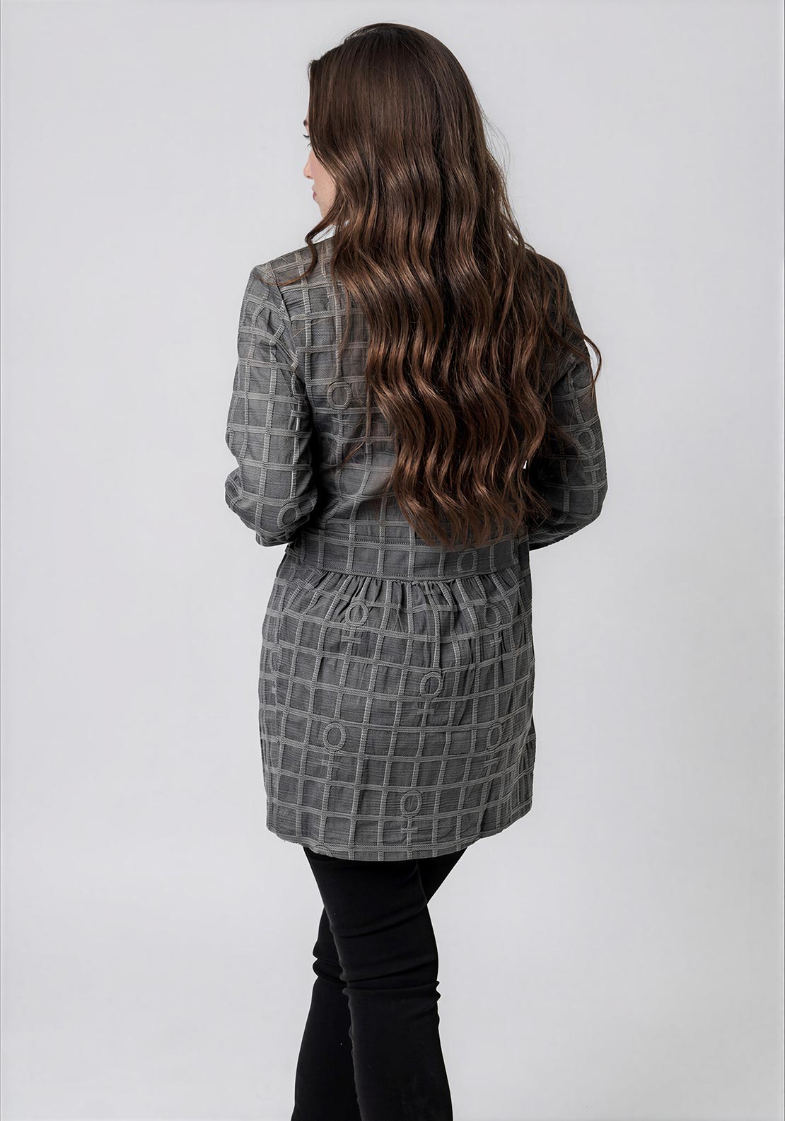 My Soul Jersey Zip Front Bubble Jacket, Grey