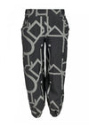 My Soul Monogram Loose Cuff Trousers, Black & Grey
