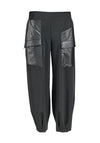 My Soul Leather Pocket Tapered Trousers, Black
