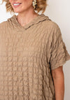 My Soul Shirred Textured Midi Dress, Sand