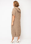My Soul Shirred Textured Midi Dress, Sand