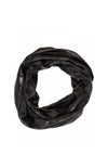 My Soul Faux Leather Loop Scarf, Black