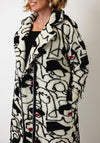 My Soul Face Print Long Coat, Multi-Coloured