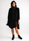 My Soul Contrast Material Panel Tunic Dress, Black