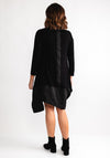 My Soul Contrast Material Panel Tunic Dress, Black