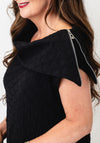 My Soul Midi Crinkle Dress, Black