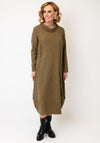 My Soul Bubble Textured Midi Dress, Green