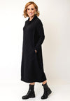 My Soul Bubble Textured Midi Dress, Black