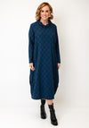 My Soul Bubble Textured Midi Dress, Blue