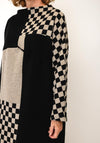My Soul Knitted Checkered Print Midi Dress, Black Multi